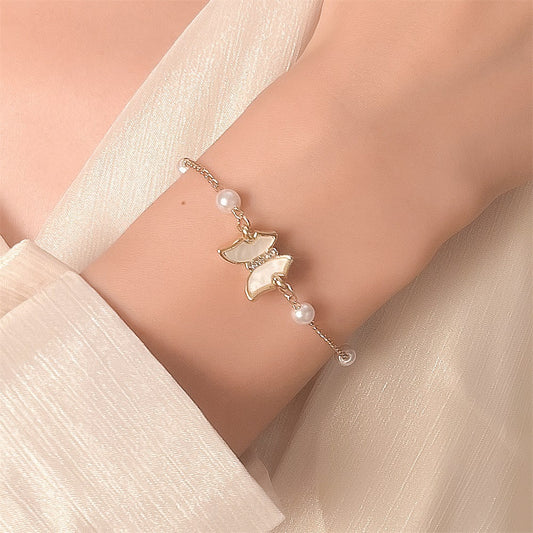 Butterfly Design Pearl Bracelet