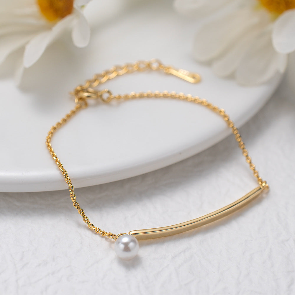 Simple design pearl bracelet