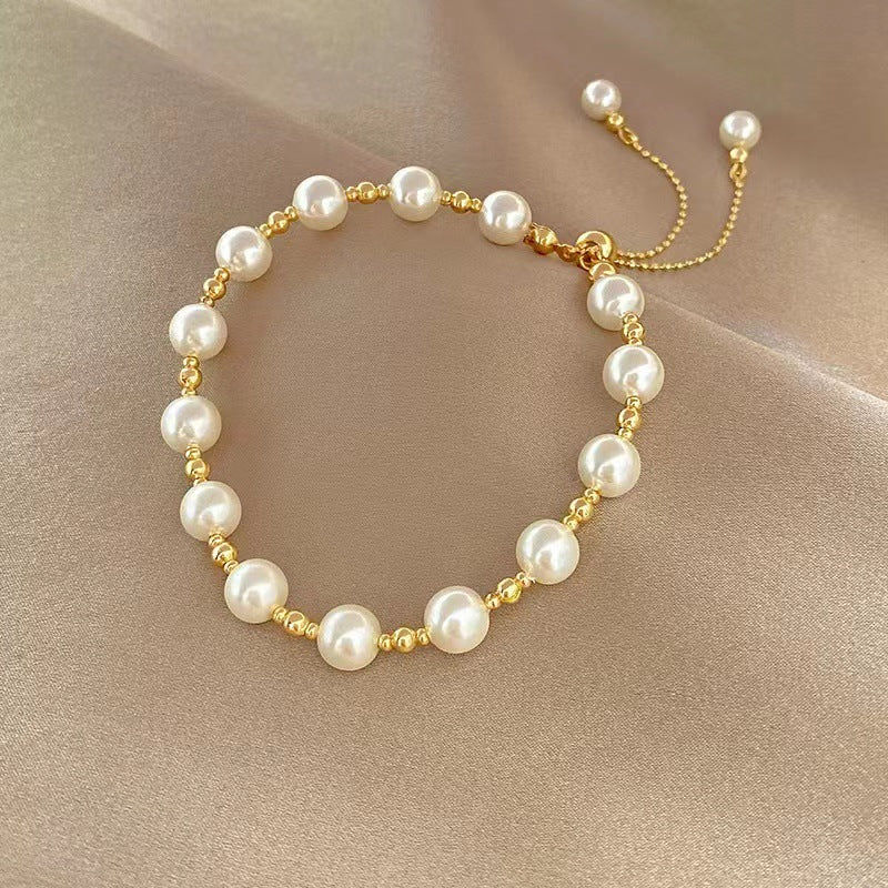 Simple design pearl bracelet