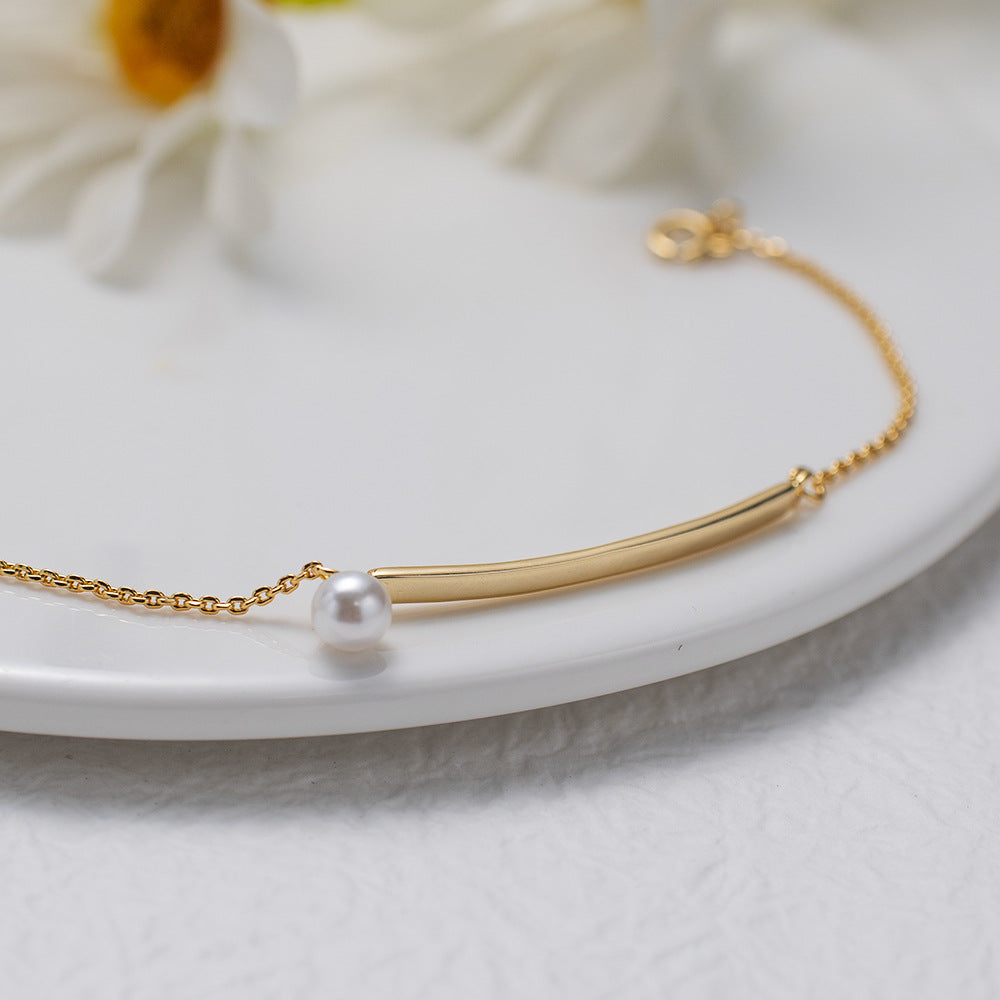 Simple design pearl bracelet