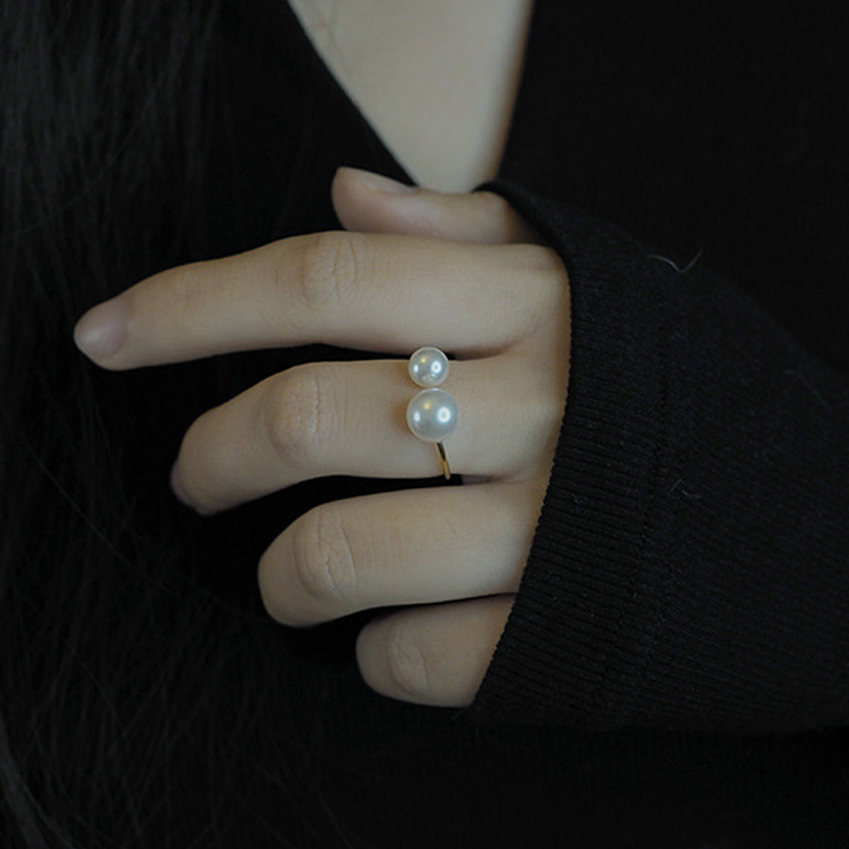 Size Perfect Round Design Pearl Ring