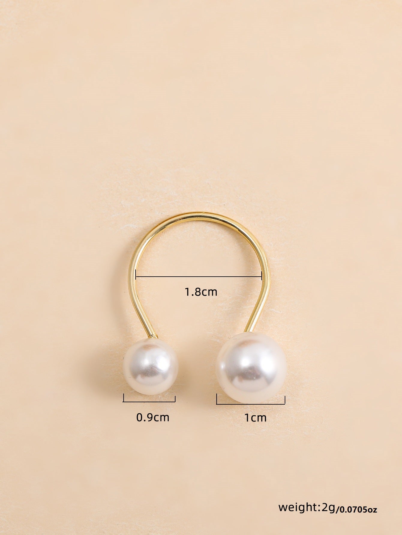 Size Perfect Round Design Pearl Ring